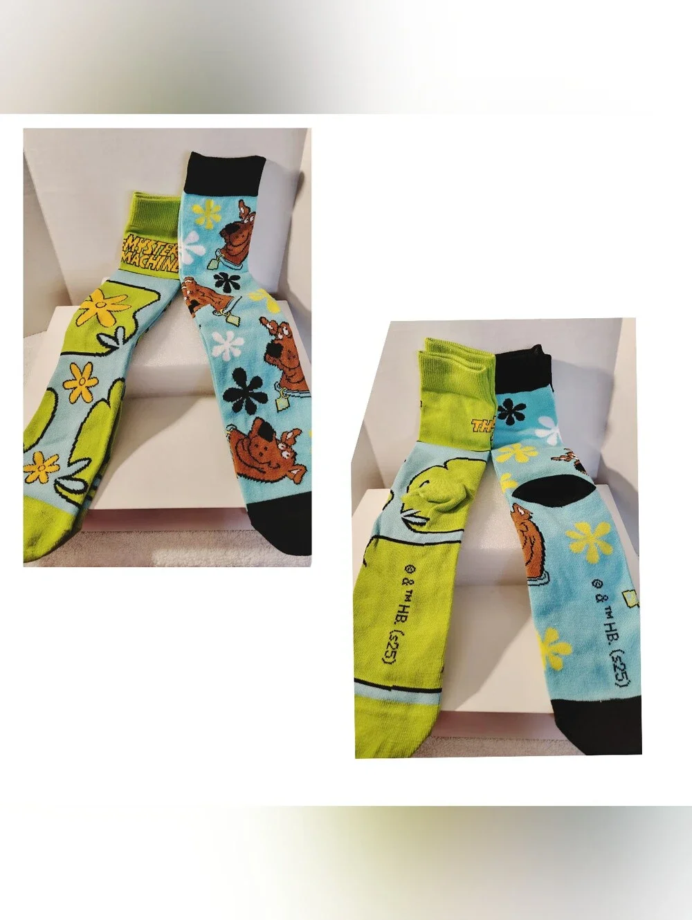 'SCOOBY-DOO' 4-Pair of Novelty Crew Socks - Fits Shoe Size 8-12  *NEW*